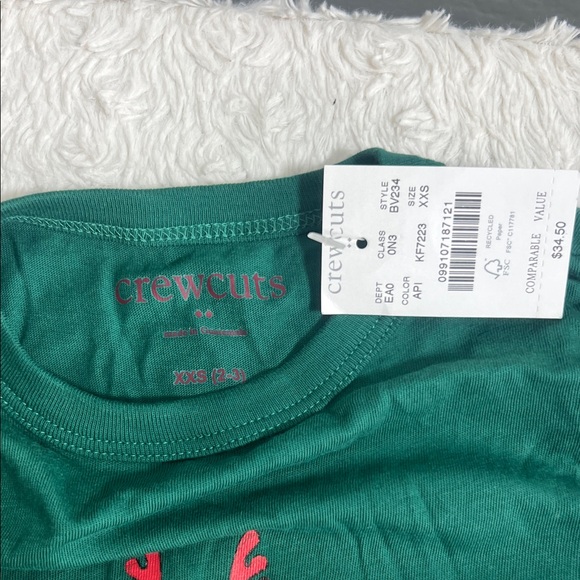 Crew cut Green Kids Shirt with Dog Print NWT - Picture 2 of 2